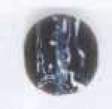 Perle rund marmoriert, blau-schwarz